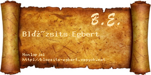 Blázsits Egbert névjegykártya